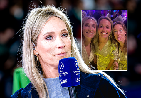Sportpresentatrice Hélène Hendriks gaat uit haar dak met drielingzussen: 'Gouden feestje'