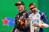 Max Verstappen en Isack Hadjar © Getty Images