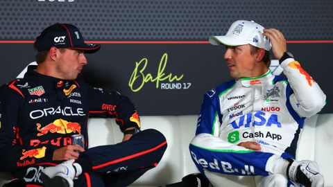 Max Verstappen en Liam Lawson © Getty Images