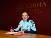 Renée Slegers tekent eindelijk officieel als hoofdtrainster bij Arsenal. © Getty Images