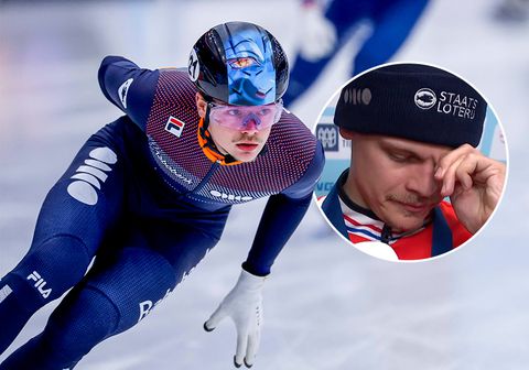 Melle van 't Wout in tranen op EK shorttrack na 'hele zware jaren': 'Fijn om weer iets vast te houden'