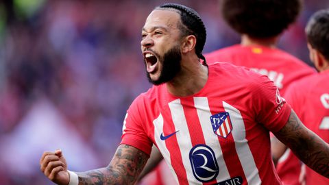 Memphis Depay scoort op makkelijke middag voor Atlético Madrid