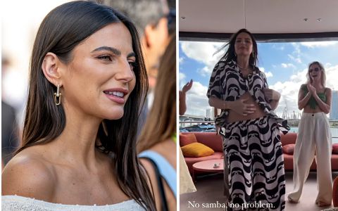 Dansende Kelly Piquet geniet in peperdure badplaats van speciaal feestje: 'Geen samba, geen probleem'