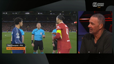 Ruud Gullit zat met Jason McAteer te analyseren, toen zijn collega flipte vanwege Virgil van Dijk. ©Ziggo Sport