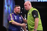 Luke Littler en Michael van Gerwen / Getty Images