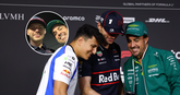 Max Verstappen met Isack Hadjar en Fernando Alonso. © Getty Images en Instagram