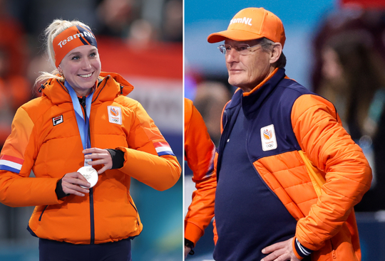 Zilveren topschaatsster Merel Conijn verrast door 'lieve' coach Jillert Anema: 'Ik heb zo gelachen'