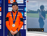 De zwangere Irene Schouten werd vorige maand opgenomen in het ziekenhuis © Getty Images, Instagram, beeldbewerking Sportnieuws.nl