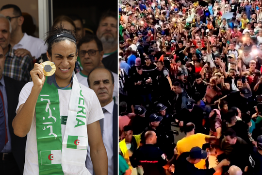 Beschimpte boksster Imane Khelif krijgt heldenonthaal in geboorteplaats na goud op Olympische Spelen