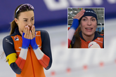 Femke Kok wordt emotioneel na haar wereldrecord. © AP en NOS