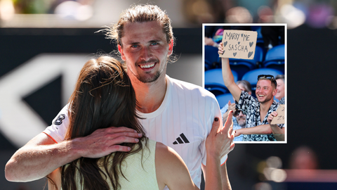 Toptennisser Alexander Zverev van slag na 'ongemakkelijke' omhelzing en huwelijksaanzoek op Australian Open