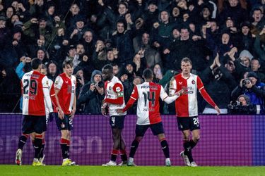 Feyenoord krijgt tien RKC'ers pas in absolute slotfase klein door rake kopbal Mats Wieffer