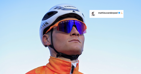 Mathieu van der Poel steunt zwaar getroffen familie: 'Vier nutteloze benen, twee harten met oneindig vuur'