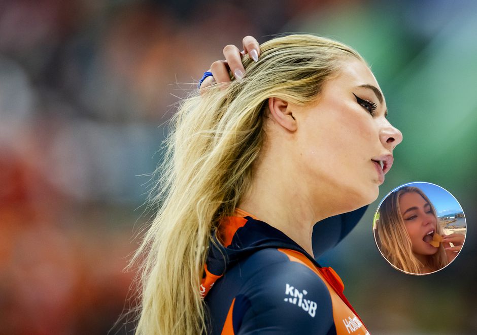 Schaatskampioene Jutta Leerdam geniet volop van ongezonde dingen: 'Tijd om weer een kleine meid te zijn'