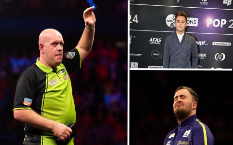 Zanger Flemming bezoekt darts in Rotterdam: 'Michael van Gerwen is de GOAT, Luke Littler vind ik tof'