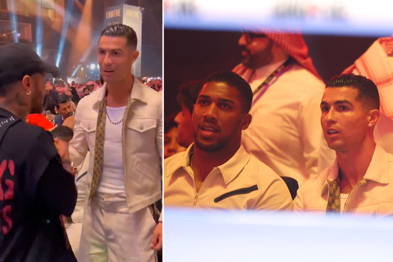 Sterren aanwezig bij Fury vs. Usyk: Cristiano Ronaldo praat bij met kampioen van Saoedi-Arabië