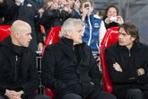 De PSV-bank met Erik ten Hag (L), Fred Rutten en Philip Cocu (R). ©Pro Shots.