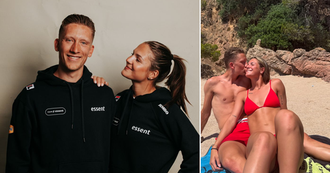 Schaatssensatie Angel Daleman en vriend delen romantische strandfoto, collega’s flink onder de indruk