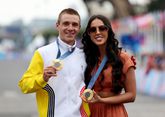 Remco Evenepoel en zijn vrouw Oumi Rayane. © Getty Images