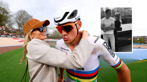 Jarige Mathieu van der Poel krijgt liefdevolle boodschap van vriendin Roxanne Bertels