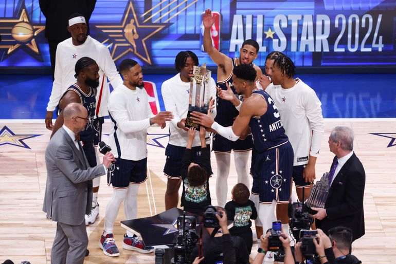 NBA All-Star Game eindigt met recordaantal van 211 punten voor Team Giannis Antetokounmpo