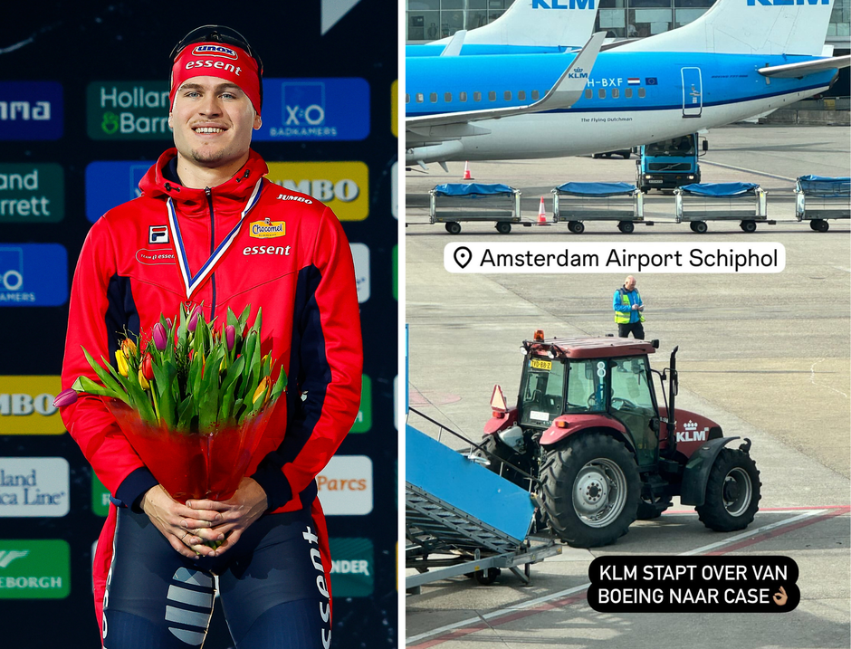 Schaatser Joep Wennemars legt opvallend moment vlak voor belangrijke vlucht vast