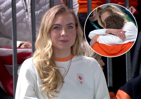 Joy Beune emotioneel na bronzen race van vriend Kjeld Nuis op olympische 1500 meter