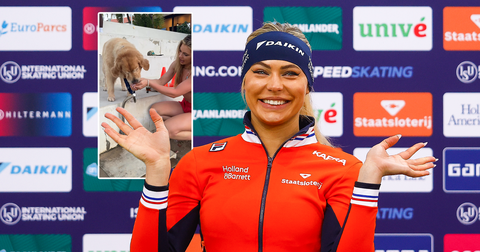 Schaatstopper Jutta Leerdam deelt hartverwarmende video van 'beste vriend' met haar medailles