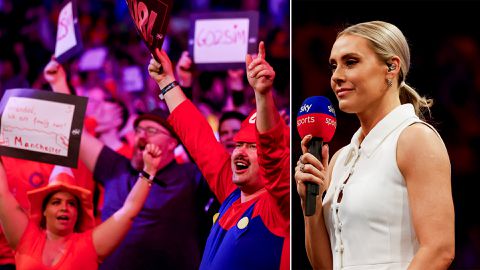 Ahoy gaat uit zijn plaat elke keer als beeldschone Sky Sports-presentatrice in beeld komt (en dat vindt ze zelf hilarisch)