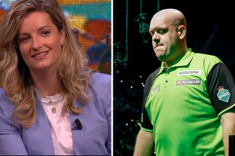 Veelbesproken Merel Ek duikt op tussen dartfans in Ahoy en komt met opvallende reactie