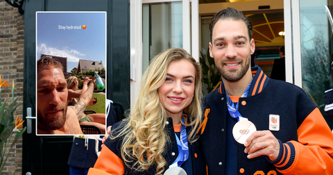 Topschaatsster Joy Beune slachtoffer van ondeugende streek Kjeld Nuis: 'Hierdoor ben ik op hem gevallen'