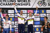 Jan Willem van Schip en Yoeri Havik na hun WK-winst in Glasgow (Getty Images)