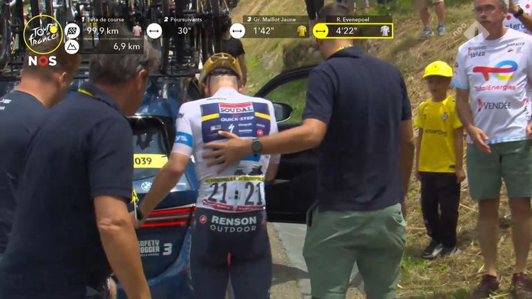 Treurige aftocht voor Remco Evenepoel: Belgische wielerhoop stapt in tranen af in Tour de France