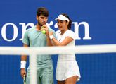 Carlos Alcaraz en Emma Raducanu. Getty Images