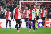 Een pijnlijke nederlaag voor Feyenoord in de Champions League tegen Bayer Leverkusen. ©Pro Shots.