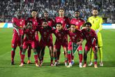 De spelers van Suriname tegen Guatemala © AP