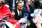 Lewis Hamilton is begonnen bij Ferrari. Getty Images