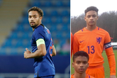 Devyne Rensch als aanvoerder van Jong Oranje en Onder 15. © Getty Images/KNVB, beeldbewerking Sportnieuws.nl