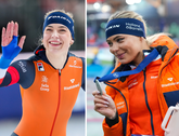 Jutta Leerdam en Joy Beune zijn twee publiekstrekkers tijdens schaatswedstrijden © Getty Images