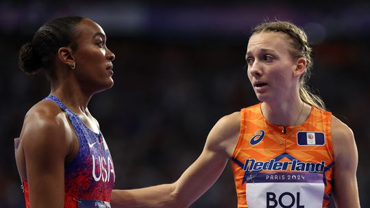 Concurrente van topatlete Femke Bol praat mond voorbij over zwangerschap: 'Jullie zijn nu de eersten die het weten'