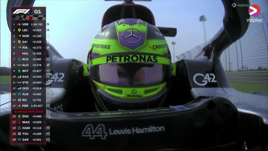 Formule 1 | Lewis Hamilton stelt teleur tijdens kwalificatie in China