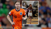 Jada Anna (vriendin Kenneth Taylor) brengt bezoek aan padellende vriend in opvallende outfit
