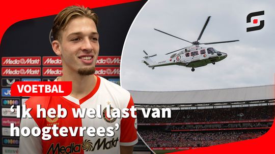 Feyenoord-aanwinst Luciano Valente beleeft spannend moment in helikopter