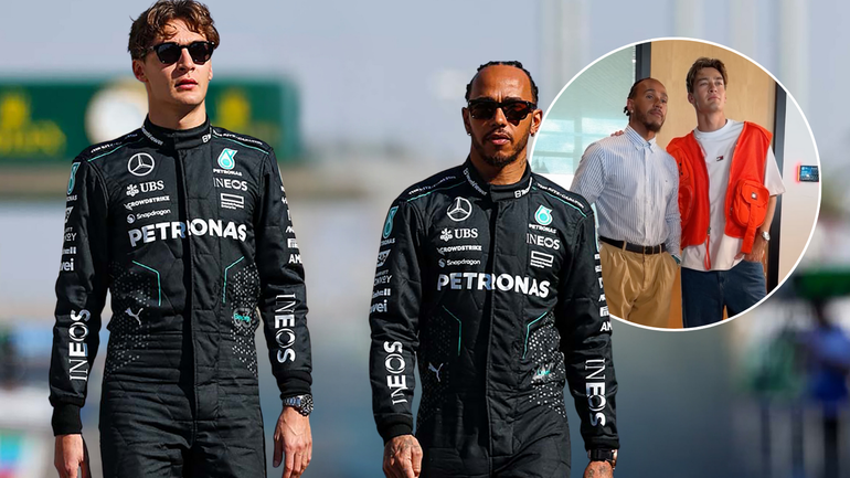 Lewis Hamilton en George Russell zorgen voor hilariteit in Singapore: 'Dit is Wrong Direction'