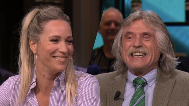 Johan Derksen en Hélène Hendriks zorgen met schunnige opmerkingen voor ordinaire start Vandaag Inside