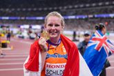 Jessica Schilder loopt binnen dankzij haar gouden medaille op de WK atletiek © Getty Images