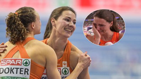 Nederlandse atlete barst in tranen uit na optreden op WK atletiek: 'Dit heb ik nog niet eerder meegemaakt'