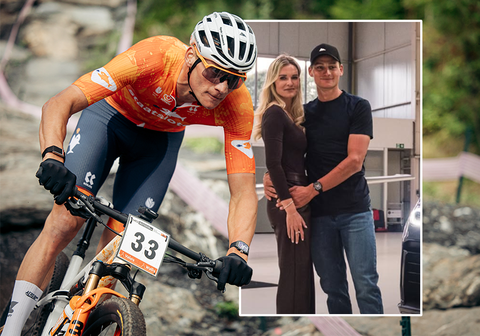 Mathieu van der Poel en vriendin Roxanne Bertels vieren nieuwe aanwinst: 'Een heel speciale avond'