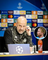 Peter Bosz lovend over Kevin de Bruyne. ©ANP, beeldbewerking Sportnieuws.nl.