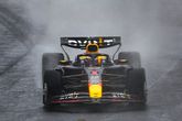 Max Verstappen tijdens de natte GP van Brazilië. Getty Images